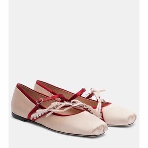 Jimmy Choo Loli Ballerina in macaron/ruby red, size 37, NEW